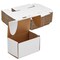 Juvale Set of 50 White Corrugated Mailer Boxes, Packaging Boxes for Small Business, Easy Assembly with Folding Lids, Subscription Boxes, Retail, and Ecommerce Shipping Supplies, 5 x 3 x 3 Inches